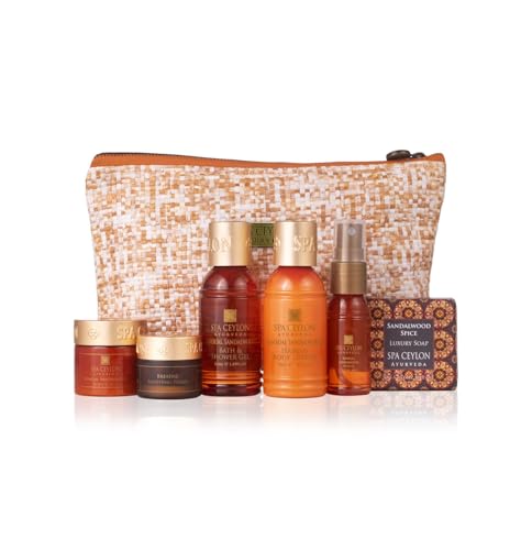 Sandalwood Home Spa Set with Body Lotion & Candle - Organic & Vegan