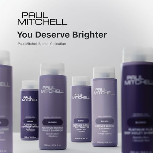 Paul Mitchell Platinum Plus Deep Violet Shampoo 10.14 Fl Oz Toning Hair Care - Blonde Highlight Gray Silver