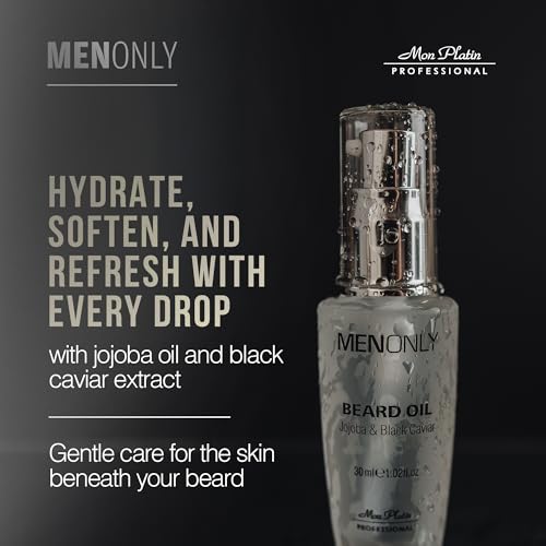 Men's Beard Oil with Jojoba & Black Caviar 30ml - Softening & Moisturizing