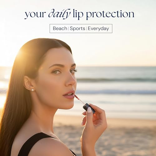 Lip Oil SPF 30 Sun Protection with Mineral & Hydrating Oils - Fig - Cruelty-Free & Vegan
