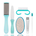 Trim for Your Feet, Pedicure Kit, Toenail Clipper, Cuticle Pusher, Pumice Stone, Callus Remover, Contour Toe File, Nail Brush & Storage Pouch, Salon Quality Foot Care Set, Grooming, 6 Piece Set