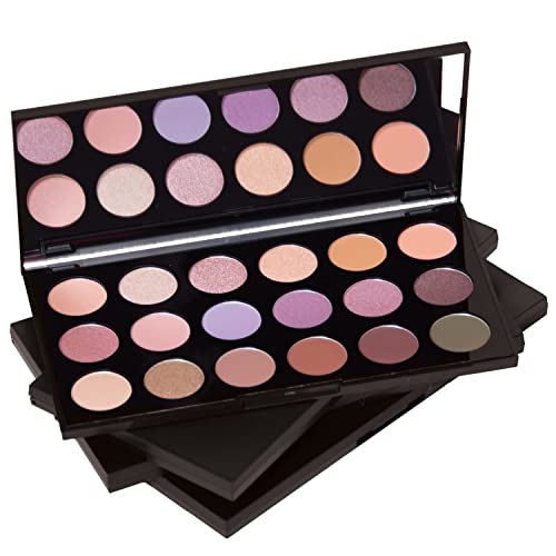 Shannon De Lima Palladio Ultimate Pro Eyeshadow Palette with Mirror - 18 High-Pigment Matte, Shimmer & Metallic Shades - Vegan & Cruelty-Free