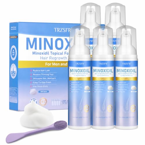 Minoxidil Foam for Hair & Beard Growth - 2.8 Fl Oz Pack of 5 - 6 Month Supply