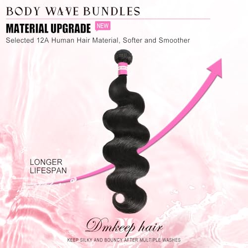 20 Inch Human Hair Bundles Body Wave Natural Color - 100% Virgin Brazilian Raw Hair