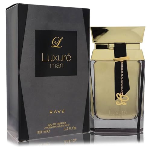 Luxure Man Eau de Parfum Spray - Woody Aromatic Fragrance for Men 3.4oz