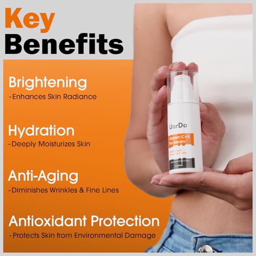 Uardo Vitamin-C+E Pro Serum 1 Fl Oz/ 30 ml - usn101 | Anti-Aging | Helps w/Wrinkles, Dark Spots & Fine Lines | Improve Skin Texture & Evens Out Tone | For Women and Men