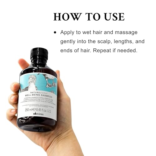 Davines Naturaltech Wellbeing Shampoo - Gentle Daily Hair Cleanser for All Hair Types