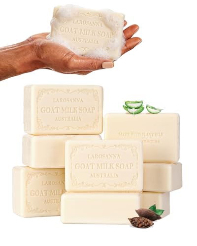 Australian Goat Milk Moisturizing Soap 6.35oz Family Pack of 8 - Natural Skincare
