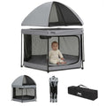 Delta Children Jeep Hexagon Pop Up Play Yard with Removable Canopy - Grey, Indoor & Outdoor Baby Playpen