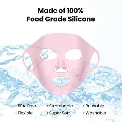 Reusable Silicone Facial Mask Cover Pack of 2 for Sheet Masks – Moisture Lock & Anti-Slip