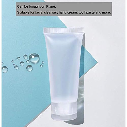24PCS 100ml/3.4oz Empty Refillable Clear Plastic Squeeze Soft Tubes with Flip Cover Lotion Bottle Travel Sample Packing Cosmetic Makeup Container Storage Vials Jars for Facial Cleaner Toiletries