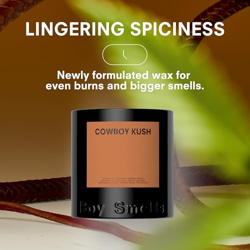 27 oz Scented Candle with Suede Saffron Patchouli - Boy Smells Cowboy Kush