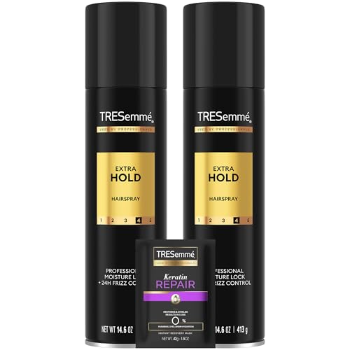 TRESemmé Extra Hold Hairspray 2-Pack + Travel Size, Anti-Frizz, 14.6 oz Each