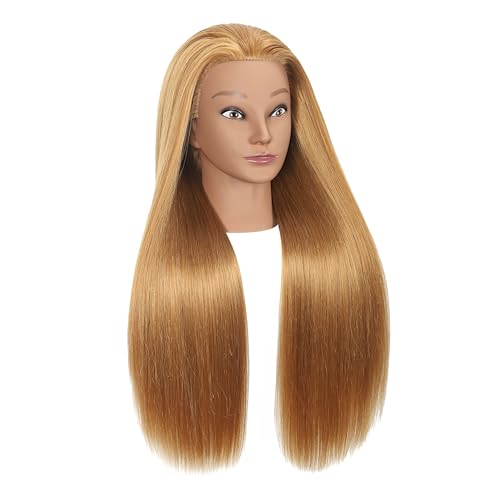 EVATEC Blonde 30-Inch Human Hair Mannequin Head for Styling & Practice