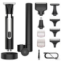 Back Shaver for Men, 5-in-1 Electric Back Hair Removal Razor with Adjustable Extension Handle, Body Hair Trimmer Grooming Kit for Wet or Dry Shaving
