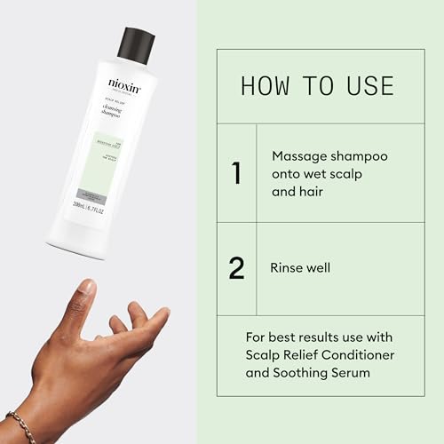 Nioxin Scalp Relief Cleansing Shampoo 6.7 Fl Oz for Sensitive Dry Itchy Scalp