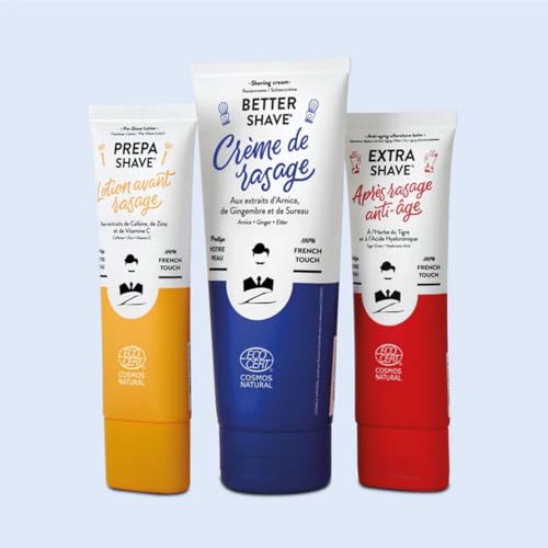 French Men's Shaving Gift Set with Razor Brush & Premium Grooming Products