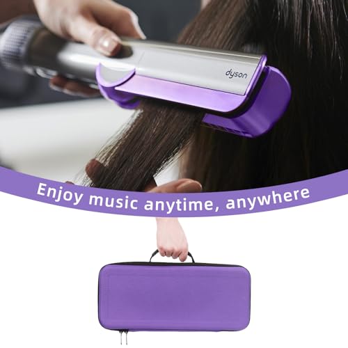 Hard Travel Case Compatible with Dyson airstraight HT01 Hair Straightener & Power Supply, Waterproof and Shockproof Storage Carrying case (Purple)