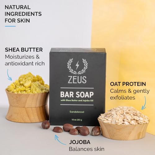 ZEUS Natural Hydrating Body & Face Wash Bar 2 Pack - Verbena Lime