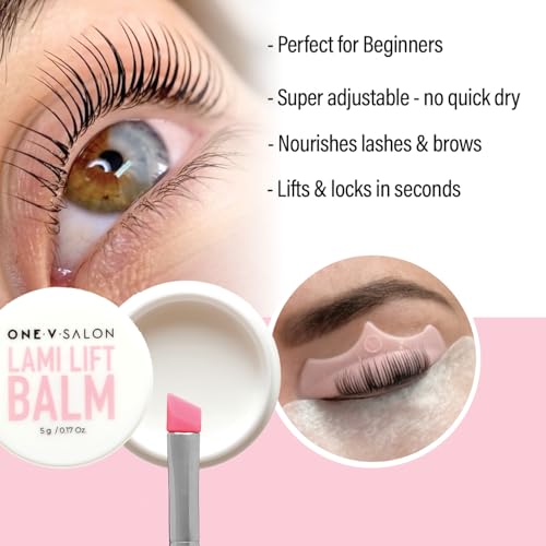 One V Salon Brow Lamination & Lash Lift Kit ? 2-in-1 Eyebrow Lamination & Eyelash Lift Set | At-Home DIY Kit for Fuller Brows & Curly Lashes | up to 20 applications with All Tools Included