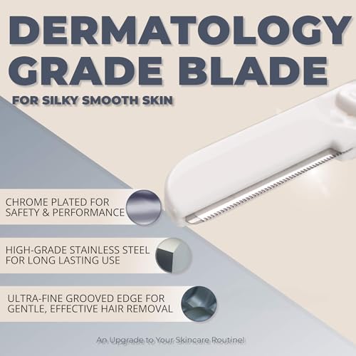 Jasclair Dermaplaning Razor (9 Count) ? Face Razors for Women for Peach Fuzz, Eyebrow Shaping & Gentle Exfoliation ? At Home Facial Shaver for Smooth Skin & Flawless Makeup Prep