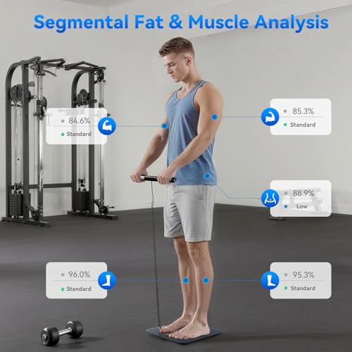 Lepulse Smart Body Scale Black with 8 Electrodes - Body Composition & Fat Analysis
