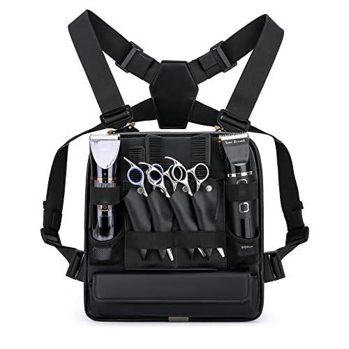 Leather Fashionable & Functional Chest Rig Bag for Barbers, Stylish Haircut Tools Storage Chest Bag for Barber