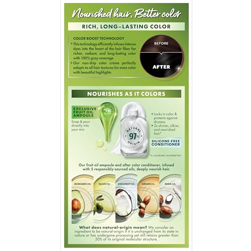Garnier Nutrisse Ultra Cr?me Hair Color, Permanent Hair Dye with 100% Gray Coverage, Vegan & Cruelty-Free, 10 Black (Licorice), 1 Count