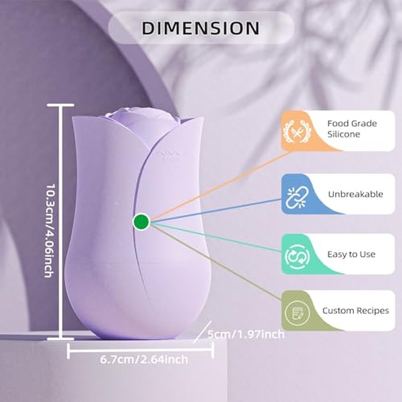 Ice Roller For Face£¬Cryo Cube Ice Roller For Facial And Eye,Skincare Tools,For Relieving Facial Edema, Shrinking Pores, And Lifting And Firming The Skin (Purple)