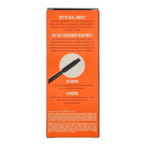 Benefit Cosmetics They're Real Beyond Mascara Duo Set Black, 0.3 Ounce (Pack of 2)