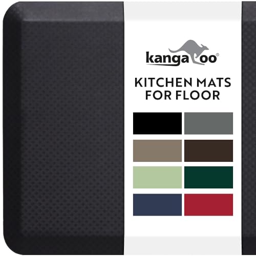 Anti-Fatigue Kitchen Mat 24x70 Inches - Black, Thick Supportive Foam