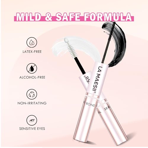 La Maesii Lash Bond & Seal Pack 2 - 2-in-1 Eyelash Glue & Sealer 10ml x2