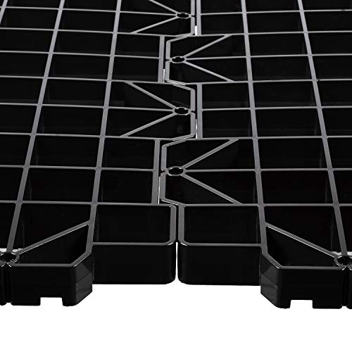 Attic Dek Black Attic Flooring Storage System - Easy Install Pallet Boards, Supports 250 lbs