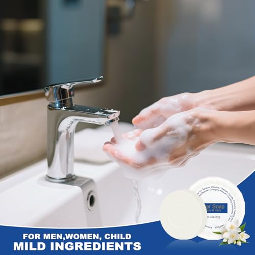 Mini Travel Soap Bars Bulk Pack - Individually Wrapped 0.7oz Hotel & Camping Toiletries
