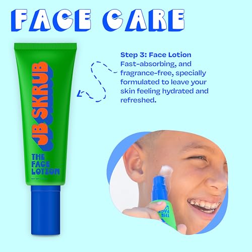 JB SKRUB The Face Kit ? Pimple Patches, Pads, Wash & Lotion ? Complete Skincare Set for Kids, Tweens & Teens