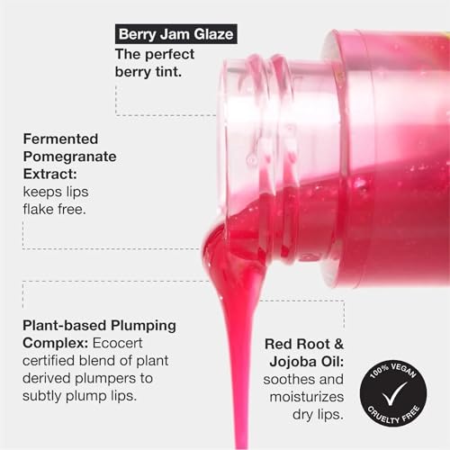 Lip Oil - Hydrating Glossy Lip Treatment in Berry Jam - 0.2 oz - Innbeauty Project