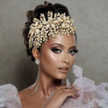 Mpoikba Bridal Hair Accessories Champagne Wedding Hair Piece for Brides