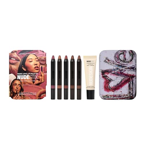 Nudestix Nude Love Lip Palette - 6-Piece Multi-Use Nude Lip, Cheek & Eye Set