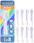 Mini Replacement Toothbrush Heads for Kids 3-6 Years - Lilac, 8 Pack