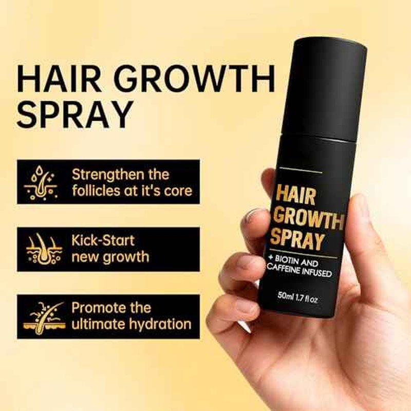 Halo Grow Hair Growth Spray, Hair Thickening Spray for Fine Hair, Volumizing & Moisturizing Treatment with Natural Ingredients, For Men & Women, 1.7 Fl Oz