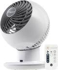 Air Circulator Fan with Remote Control 5 Speeds Quiet Oscillating White