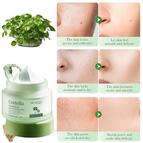 Centella Asiatica Face Moisturizer & Skin Repair Cream 1.8 Fl Oz Pack of 2
