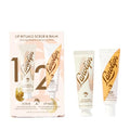 Lip Scrub & Lip Balm Set - Hydrating Lip Care Duo with Coconut & Lanolin