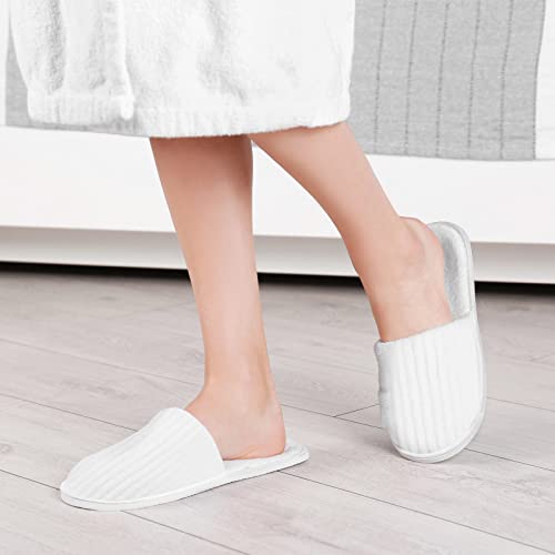 House Slippers Bulk 18 Pairs Washable Non-Slip Indoor Spa Slippers for Guests