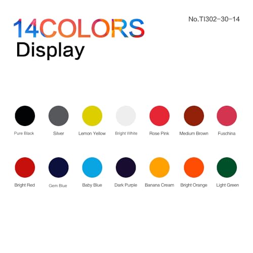 14PCS Tattoo Ink Color Set - Solong 1oz (30ml) Pigment Kit for Professional Tattooing