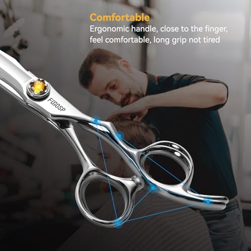 FOGOSP 6.5 Inch Professional Barber Hair Cutting Scissors VG10 Japan Steel for Men & Women