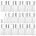 30 Pcs Frosted Glass Spray Bottles, 3.4 oz / 100 ml Refillable Perfume Atomizer, Fine Mist Empty Spray Bottle, Leak-Proof Reusable Containers for Travel, Essential Oils & Liquid Dispensing (Silver)