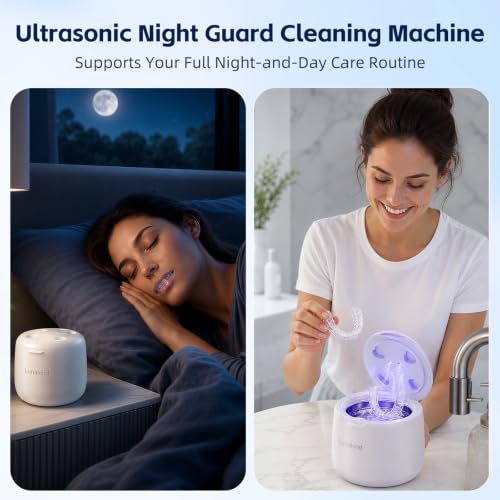 Ultrasonic Night Guard Cleaner with UV Deep Clean - Milk White Variation