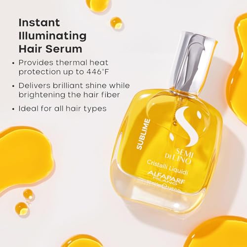 Alfaparf Milano Semi di Lino Cristalli Liquidi Hair Oil 1.01 Fl Oz - Shine & Heat Protectant