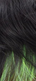 Shake-N-Go Lite Wavy Mullets Wig - LIME-DROP Retro 80s-90s Hairstyle